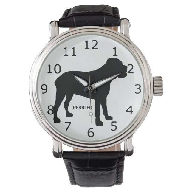 Montre CUSTOM Cane Corso Dog Silhouette (devant)
