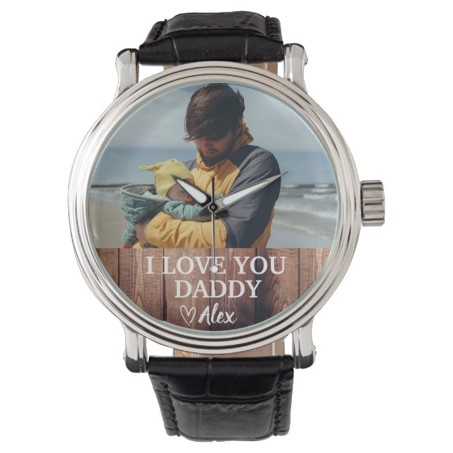 Montre Custom Daddy Watch I Love You Daddy Photo (devant)