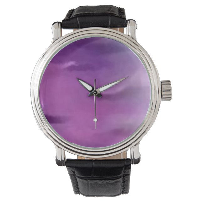 Montre Custom horloge violet (devant)