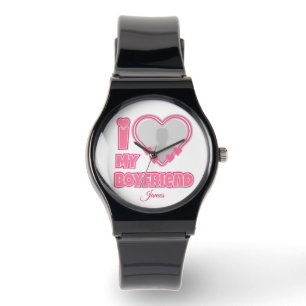 Montre Custom I Love My Boyfriend - Ajouter photo et nom