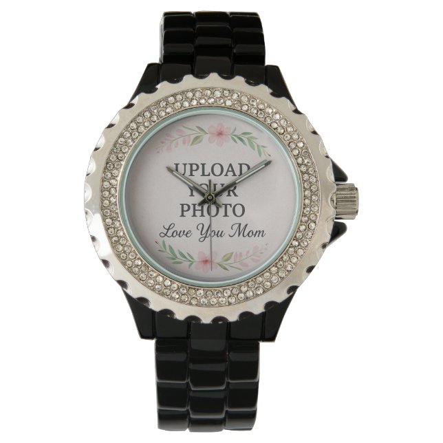 Montre Custom Mom Watch - Téléchargez votre photo - Flora (devant)