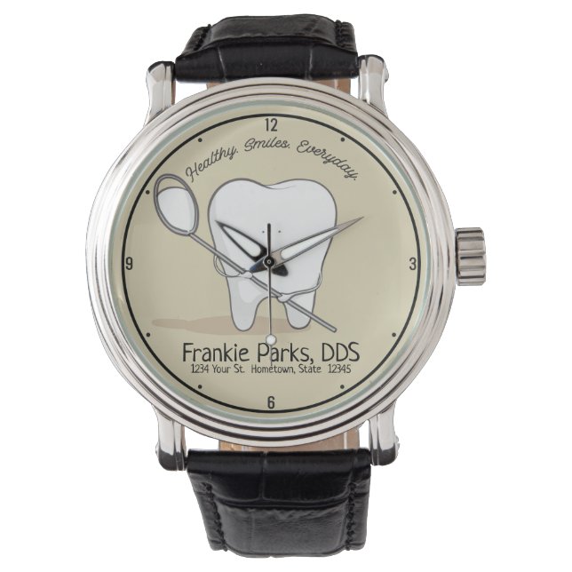 Montre CUSTOM NAME Bureau Tooth Healthy Smile (devant)