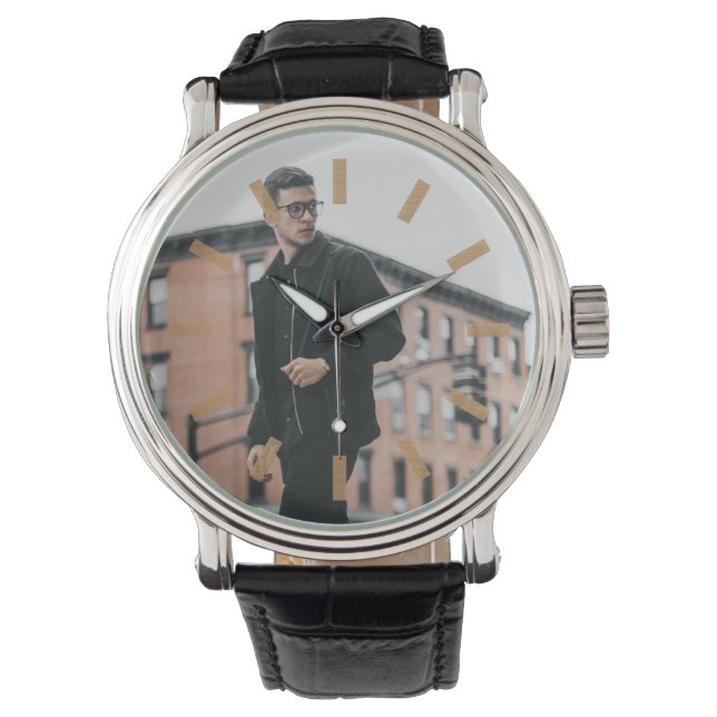 Montre Custom Photo With Wooden Marker Inside Picture (devant)