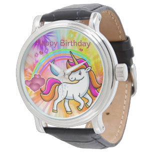 Montre Cute, Arc-en-ciel coloré, Unicorn