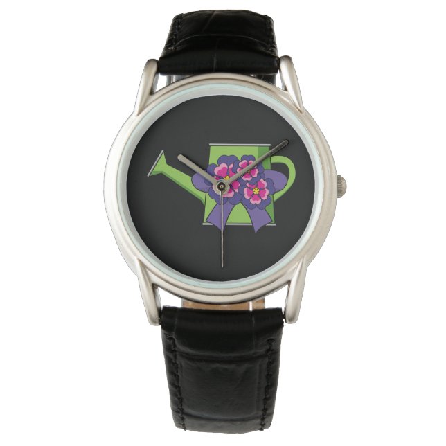 Montre Cute arrosage canne avec Bouquet de fleurs (devant)