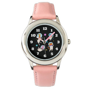 Montre Cute astronaute Animaux flottant dans l'espace