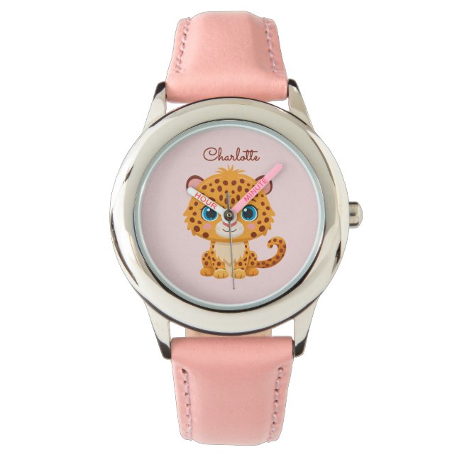 Montre Cute Baby Leopard Safari Animal Kids (devant)