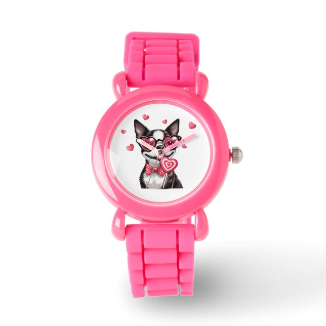 Montre Cute Boston Terrier Regarder les enfants (Recto)