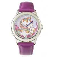 Cute Bright Coloré Unicorn et Rainbow cheveux
