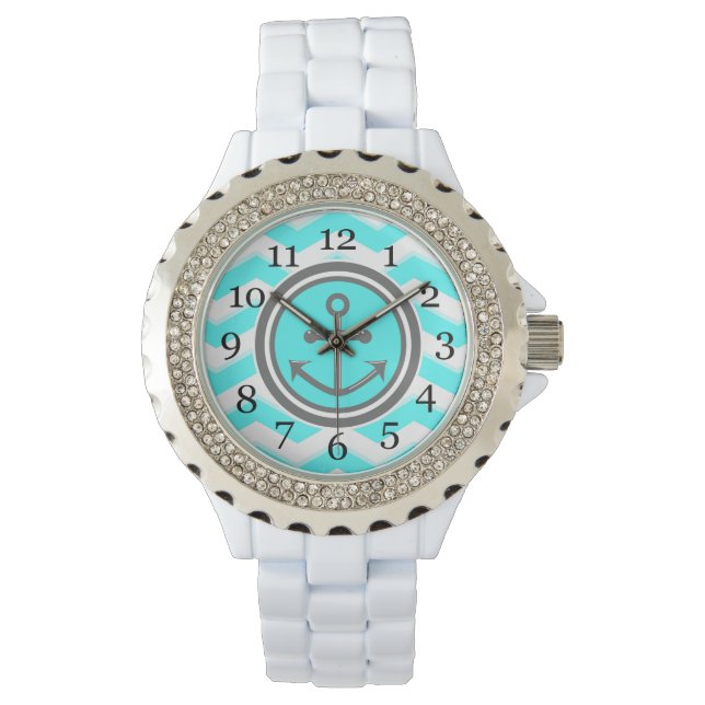 Montre Cute Chevron Ancre Smile (devant)