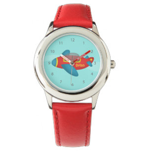 Montre Cute Colourful Aeroplane Jet pour enfants