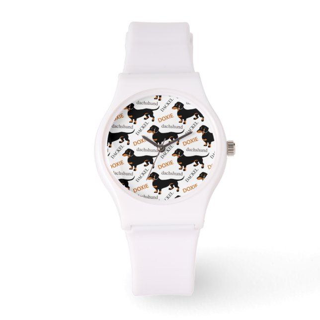 Montre Cute Dachshund ou Motif Doxie (Recto)