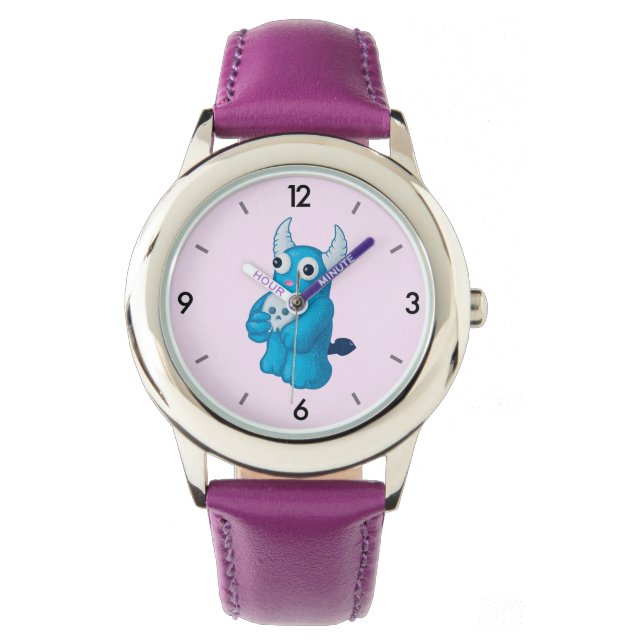 Montre Cute Demon Skull - Halloween personnage de dessin (devant)