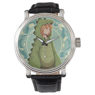 Montre Cute Dino Friend Anime Boy - Green Dinosaur