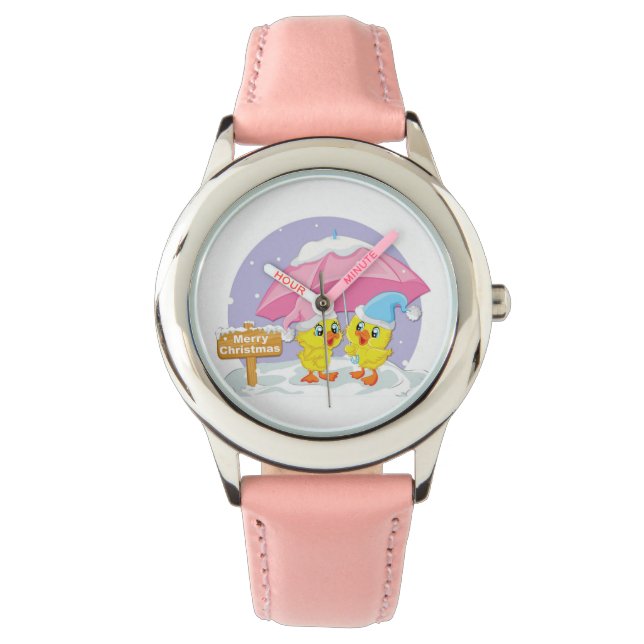 Montre Cute Ducks Joyeux Noël (devant)