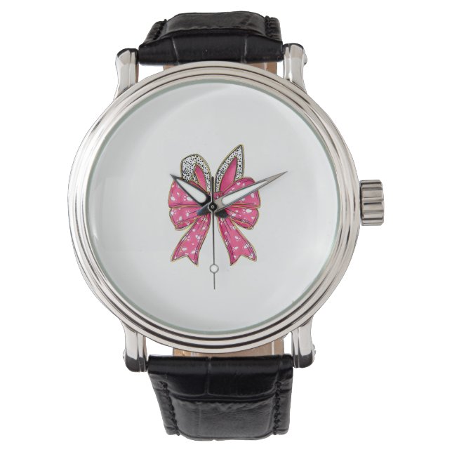Montre Cute Easter Day Coquette Bow Bunny Rabbit Womens G (devant)