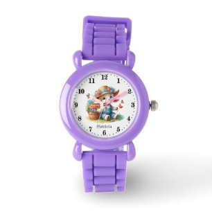 Montre Cute Farm Chèvre ajouter nom filles Regarder