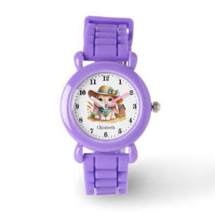 Montre Cute Farm Rabbit ajouter nom filles Regarder