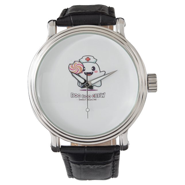 Montre Cute Ghost Nurse Boo Boo Crew Halloween classique  (devant)