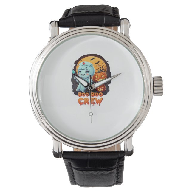 Montre Cute Ghost Nurse - Boo Boo Crew Halloween Fun Clas (devant)
