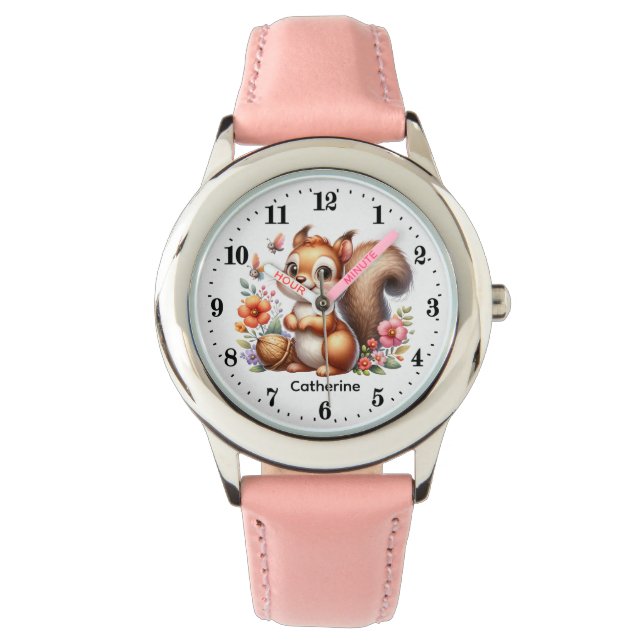 Montre Cute girls squirrel lovers add name  (devant)