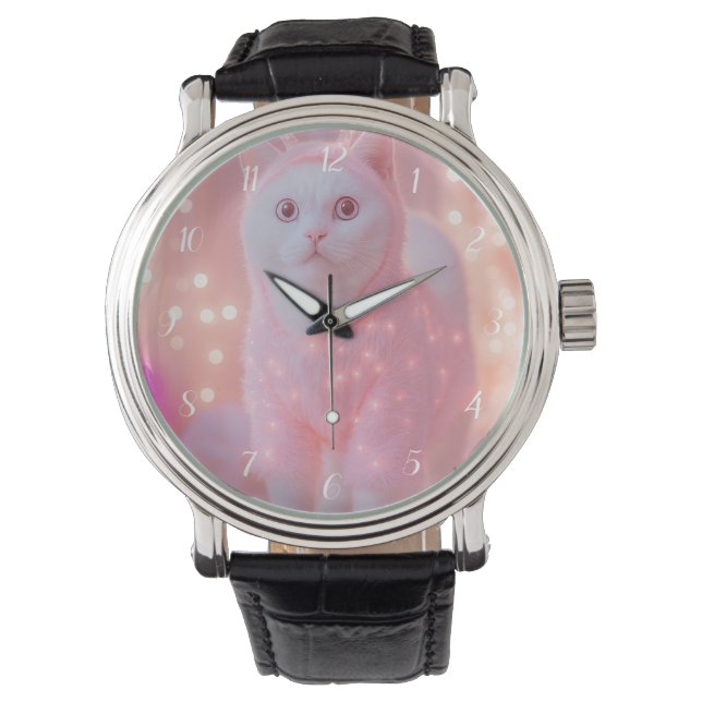 Montre Cute Glowing Reindeer Kitty Winter Fantasy         (devant)