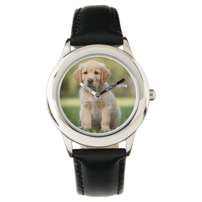Montre Cute Golden Retriever Kid's Personnalisé (devant)