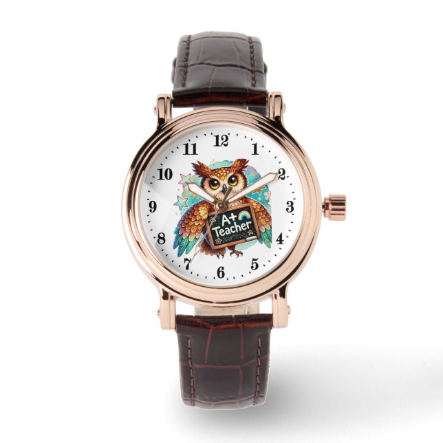 Montre Cute graded Teacher owl  (Recto)