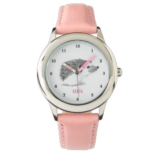 Montre Cute Hérisson Animaux sauvages Enfants Aquarelle