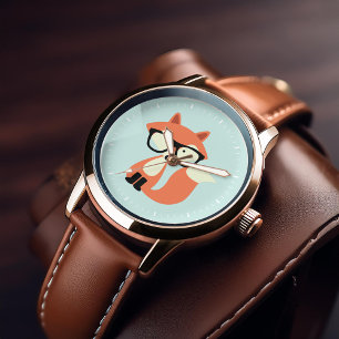 Montre Cute Hipster Red Fox