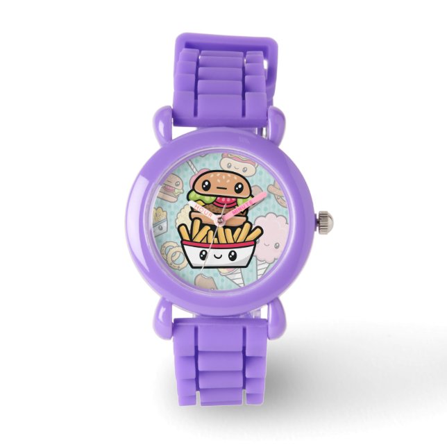 Montre Cute Junk Food hamburger et soda (Recto)