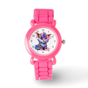 Montre Cute Kawaii Striped Baby Kitten