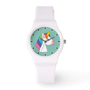 Montre Cute licorne magique avec cheveux colorés