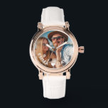 Montre Cute Love Heart Photo Couples Noms personnalisés<br><div class="desc">Cute Love Heart Photo Couples Noms Personnalisés Montres vous propose votre photo préférée avec un coeur d'amour et personnalisée avec vos noms dans un script blanc moderne. Personnalisez en modifiant le texte dans la zone de texte fournie et en ajoutant votre propre image. Cadeaux parfaits pour les couples, copine, femme,...</div>