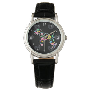 Montre Cute Love My Schnauzer design floral