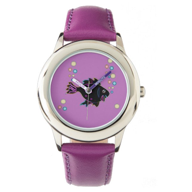 Montre Cute Neon Fish Watch (devant)