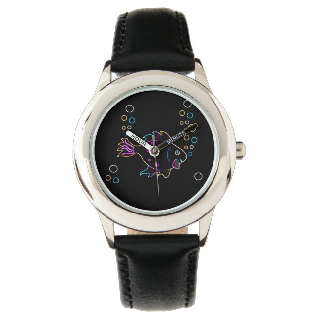 Montre Cute Neon Fish Watch (devant)