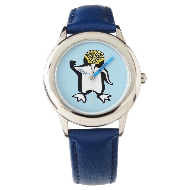 Montre Cute PENGUIN - Faune - Ocean Blue watch (devant)