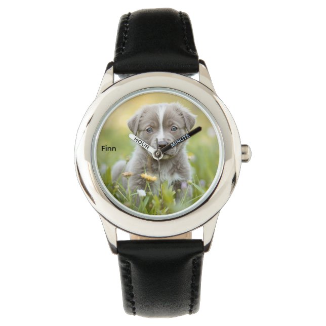Montre Cute Pit Bull Kid personnalisée (devant)