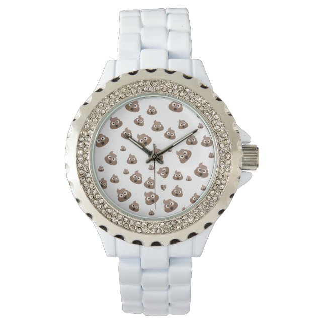 Montre Cute Poop Emoji Motif (devant)