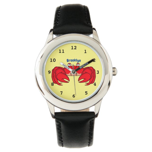 Montre Cute red crab cartoon (devant)