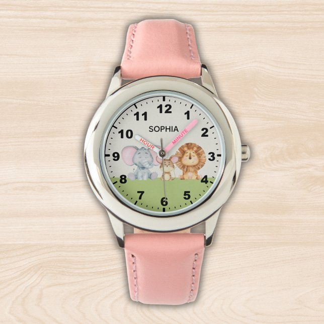 Montre Cute Safari Animals For Girl (Créateur téléchargé)