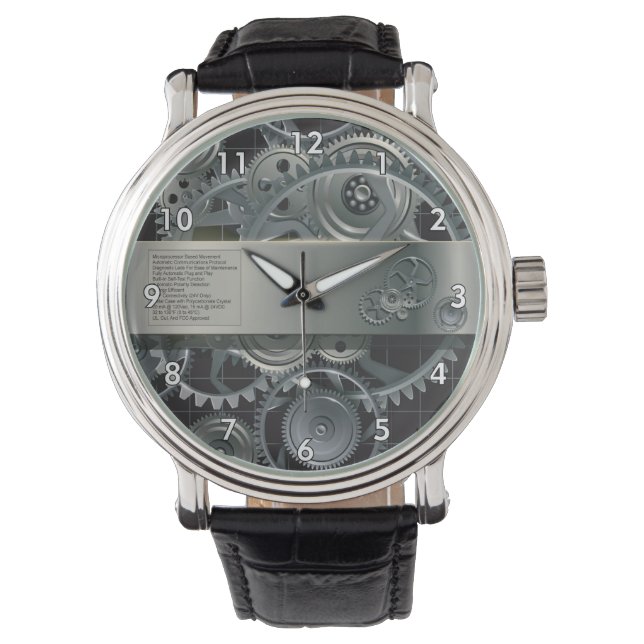 Montre Cute Simulé tous les engrenages et le matériel mét (devant)