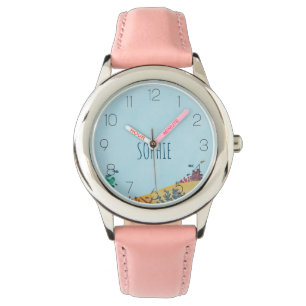 Montre Cute sous les poissons de mer et l'océan