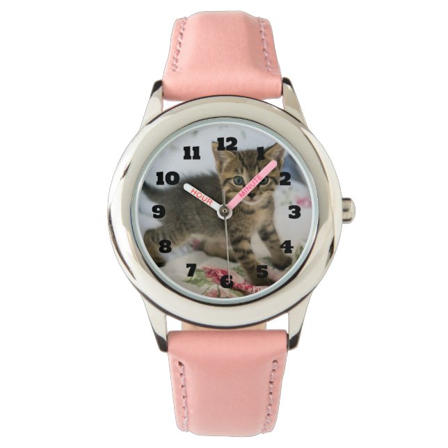 Montre Cute Tabby Kitten À L'Air Surpris (devant)