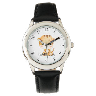 Montre Cute Tiger Nom Personnalisé Enfants Regarder