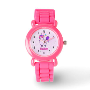 Montre Cute Unicorne dans les lunettes en forme de coeur