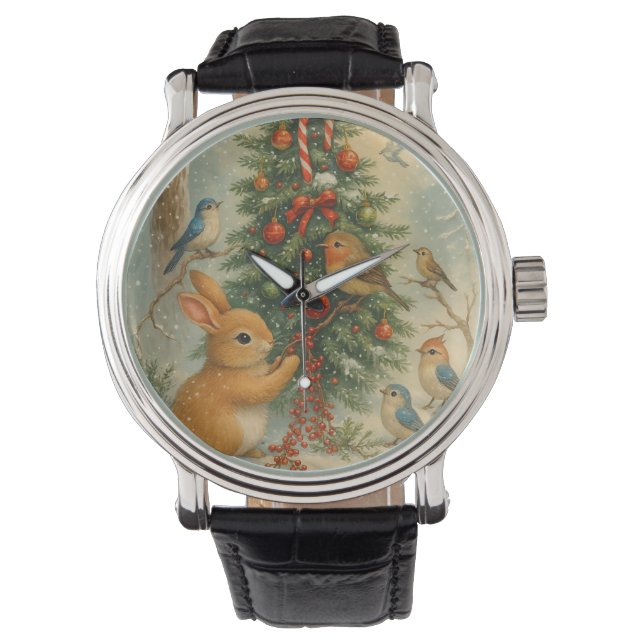 Montre Cute woodland christmas cozy festive illustration  (devant)