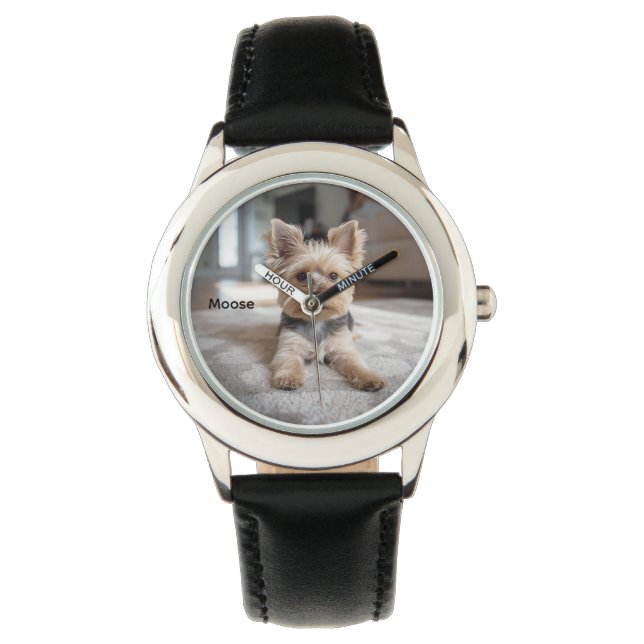 Montre Cute Yorkshire Personnalisé Enfants (devant)