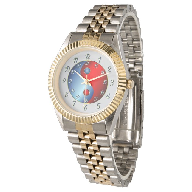 Montre Cyan-bleu Unisex Yen Yang (Incliné)